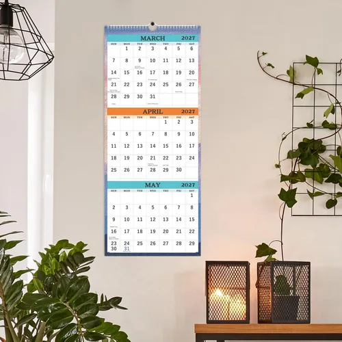 Miniatura 2 de Calendario de pared 2026-2027, abril de 2026 a julio de 2027, calendario vertical de 3 meses 2026-2027, planificador de calendario, 11 x 26