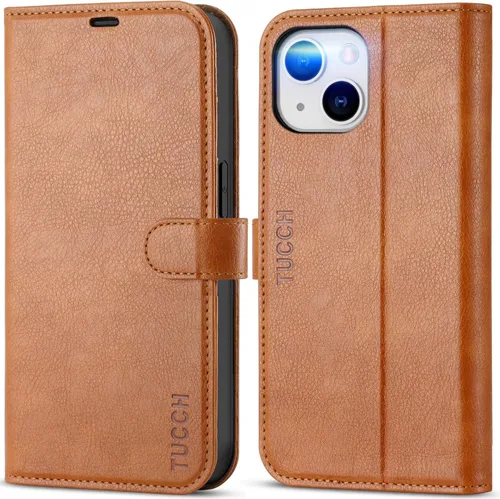 Miniatura 11 de TUCCH Funda Tipo Billetera para iPhone 13 (6.1") 2021, con Bloqueo RFID, con Soporte para 3 Tarjetas, de Piel Sintética, Tipo Folio
