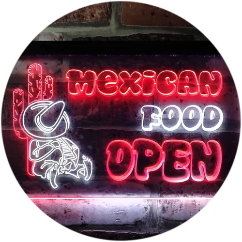 Miniatura 13 de ADVPRO Letrero de neón LED de doble color, barra de cactus de comida mexicana, azul y rojo, 12 x 8.5 pulgadas st6s32-i0101-br