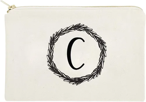 Miniatura 10 de The Cotton & Canvas Co. Bolsa de cosméticos personalizada con monograma y bolsa de maquillaje de viaje, A