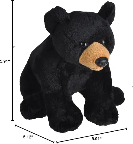 Miniatura 2 de Wild Republic Wild Calls - Oso negro con auténtico sonido de animal, animal de peluche de 8 pulgadas, relleno de botellas de agua recicladas, ideal