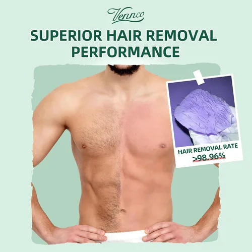 Miniatura 6 de Kit de perlas de cera dura Vennco para depilación, 36 piezas de perlas de cera para todo el cuerpo, cara y bikini brasileño, aloe, lavanda, flor