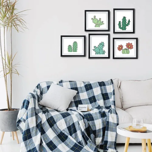 Miniatura 6 de Giftgarden Juego de 4 marcos de 12 x 18 pulgadas, marcos para póster de 17 x 23 pulgadas con paspartú, para mostrar imágenes de 18 x 12 pulgadas