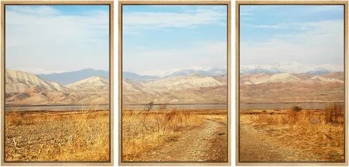 Miniatura 50 de SIGNWIN Lienzo enmarcado para pared, juego de arte nublado de tormenta, cielo, bosque otoñal, árboles, rústico, naturaleza, fotografía, realismo