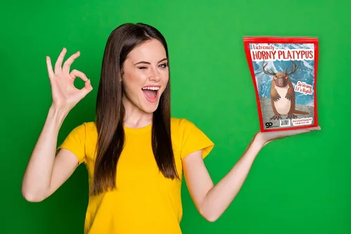 Miniatura 3 de Horny Platypus Cotton Candy – Caramelo sin gluten fabricado en los Estados Unidos – Divertido regalo de broma para Pascua o Navidad – Regalo