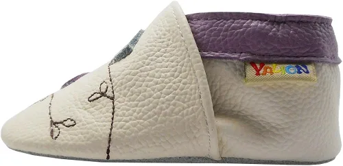Miniatura 5 de YALION Mocasines para bebés y niñas, zapatos de cuero de suela suave, antideslizantes, zapatos de cuna para bebés precaminantes
