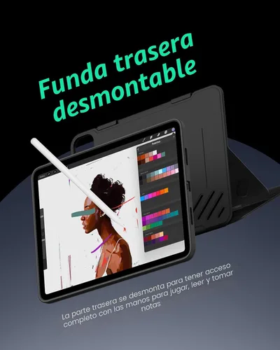 Miniatura 6 de ESR Funda para iPad Pro de 11 pulgadas (M5/M4) 2025/2024, funda magnética extraíble con carga y almacenamiento de lápiz, soporte ajustable