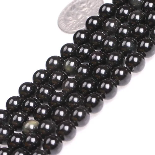 Miniatura 31 de Cuentas redondas naturales semipreciosas de piedra suelta para hacer joyas, brazaletes, collares Cuarzo rosa