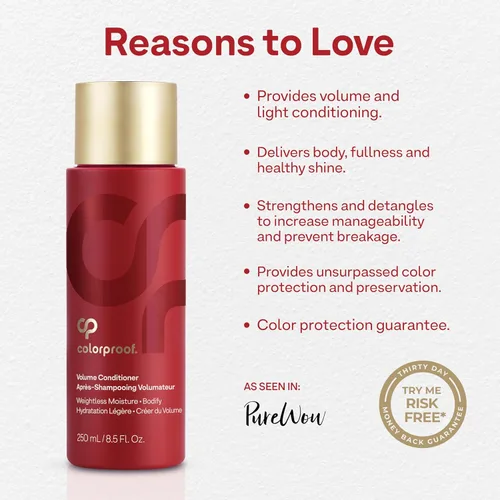 Miniatura 4 de Colorproof Sulfate-Free Volumizing Conditioner For Women Hydrating Conditioner With White Nectarine Scent Vegan and Color-Safe Formula Adds