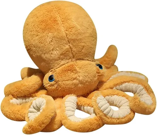 Miniatura 7 de XIYUAN Juguete de peluche de pulpo, pulpo, lindo muñeco de peluche de ojos grandes, pulpo, animales de peluche, animales marinos de peluche suave