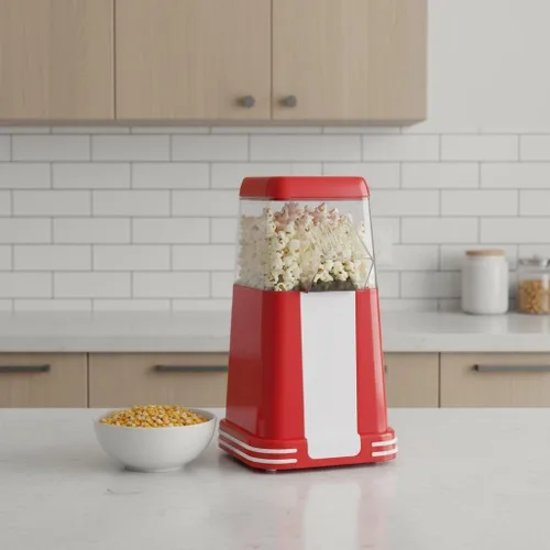 Miniatura 5 de Compact Hot Air Popcorn Machine, Automatic Operation, Ideal for Home, Movie Nights & Parties