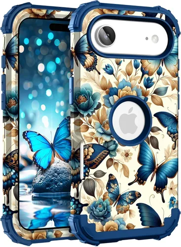Miniatura 171 de Hocase Funda para iPhone SE 2022/2020, resistente a prueba de golpes, de plástico duro+goma de silicona, funda protectora híbrida para iPhone SE