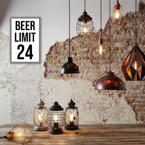 Miniatura 3 de Letrero Beer Limit 24 Letreros de Bar para el Hogar Accesorios de Cueva de Hombre Decoración Metal Garaje Letreros de Lata para Hombres Regalos