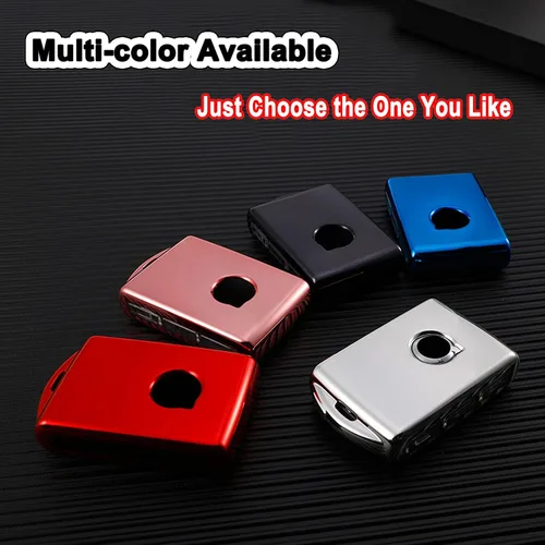 Miniatura 7 de Funda de llavero para Volvo Soft TPU Smart Key Case Holder se adapta a Volvo XC40 XC60 XC90 S90 S90 V90 2017 2018 2019 2020 2021 plateado