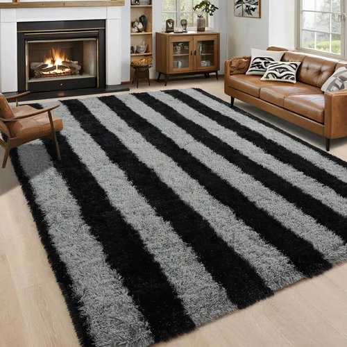 Miniatura 17 de Noahas - Alfombra suave y afelpada para habitación de niña y sala de estar, colorida, decoración para guardería, teñido anudado arcoíris, azul