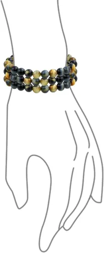 Miniatura 34 de Bling Jewelry Juego de 3 pulseras elásticas unisex apilables con cuentas redondas de 0.315 pulgadas para mujeres, adolescentes y hombres, multihebra