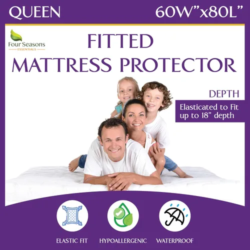 Miniatura 13 de Protector de colchón impermeable tamaño individual - Estilo sábana ajustable - Cubierta hipoalergénica de calidad premium que protege contra