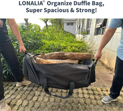 Miniatura 7 de Bolsa de lona grande de 36 pulgadas para viajes, bolsa de lona extra grande resistente de 100 litros con 2 asas laterales, bolsa de almacenamiento