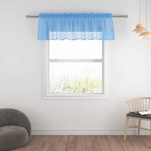 Miniatura 64 de UPOPO Paneles de Cortina Beige Pequeños Cortinas Transparentes de Gasa de 16 Pulgadas de Largo Cortinas de Cocina de Voile con Textura de Lino
