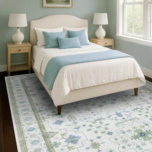 Miniatura 170 de Alfombra Boho Negra para Sala de Estar - Alfombra de Área Lavable de 10x14 Pies, Alfombras de Comedor para Debajo de la Mesa, Alfombra Suave de Pelo