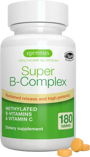 Miniatura 7 de Igennus Super B-Complex Suplemento efervescente líquido metilado de vitamina B, bebida energética de acción rápida, sin cafeína y azúcar, sabor a