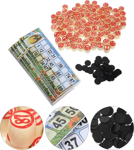 Miniatura 9 de VICASKY Russian Lotto - Juego de bingo de madera para adultos y familia, juego de tombola estilo soviético vintage, ideal para viajes, reuniones