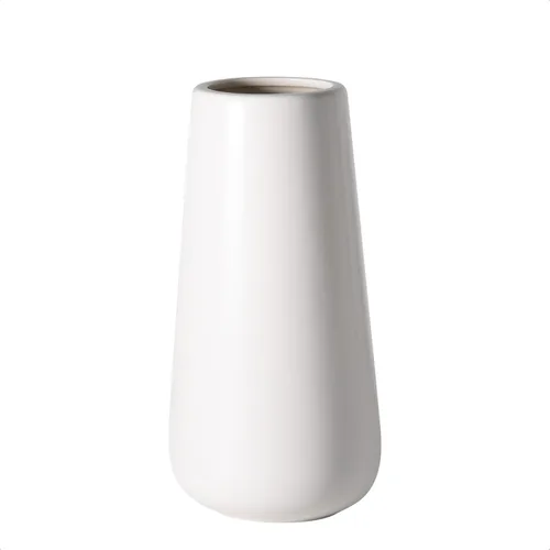 D'vine Dev Florero de cerámica de 8 pulgadas, acabado mate, diseño minimalista para decoración del hogar, dormitorio, sala de estar, centros de