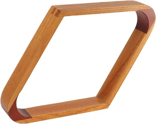 Miniatura 17 de GSE Games & Sports Expert Triángulo de Billar de Madera Maciza para 8 Bolas / Rombo para 9 Bolas, Porta Bolas de Billar para Bolas de Billar de Caoba