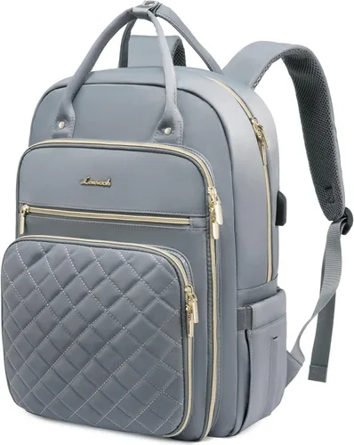 Miniatura 33 de LOVEVOOK - Mochila para portátil para mujer, resistente al agua, mochila de trabajo y viaje, con monedero, elegante, mochila de negocios, mochila