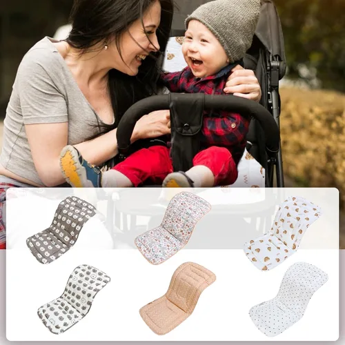 Miniatura 5 de Cojín para cochecito de bebé, inserto de asiento de automóvil infantil - reversible, universal, transpirable y suave, alfombrilla para cochecito
