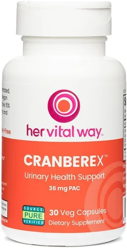 Cranberex - Pastillas de arándano para mujeres y hombres - Suplemento de arándano con 36 mg de PAC - Cápsulas de extracto de arándano para la salud