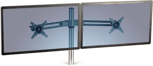 Fellowes 8042901 Lotus - Soporte ajustable para monitor de computadora para 2 monitores con dos brazos horizontales para monitor, capacidad de
