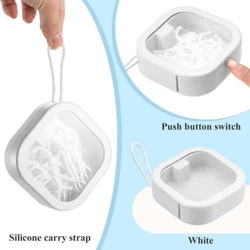 Miniatura 3 de Kathfly 6 piezas contenedor dispensador de gomas para el cabello organizador soporte para horquillas portátil para viajes soporte para hisopos