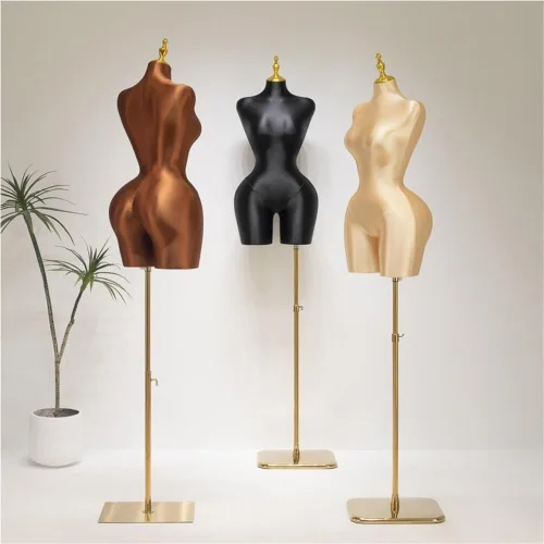 Miniatura 8 de Maniquí femenino grande con soporte ajustable de cuerpo completo, torso de forma de vestido para tienda de ropa al por menor y exhibición
