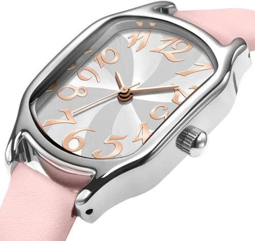 Miniatura 2 de Asan Ge Reloj de correa de cuero para mujer, elegante y elegante reloj cuadrado para mujer, reloj impermeable para mujer con diseño clásico