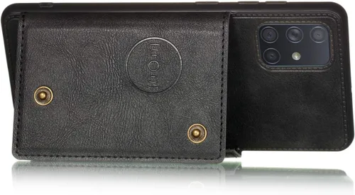 Miniatura 3 de Funda compatible con Redmi Note 10, compatible con Redmi Note 10S, compatible con Xiaomi Poco M5s 2207117BPG M2101K7BG M2101K7AI Funda de piel Negro