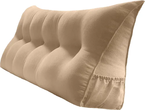 Miniatura 42 de Peachwell Almohada triangular de lectura para reposo en cama, cojín reforzador grande para cabecero, respaldo, almohada de cuña con funda extraíble