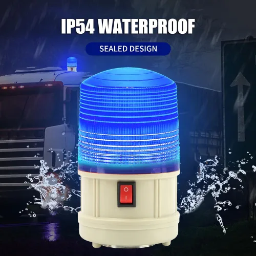 Miniatura 3 de Faro de advertencia LED de 6", luz estroboscópica de emergencia que funciona con pilas, lámpara magnética de advertencia de seguridad intermitente