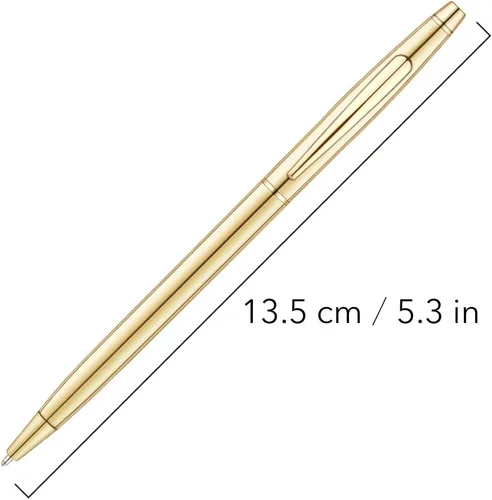 Miniatura 2 de Unibene Paquete de 6 bolígrafos dorados delgados de tinta negra de 0.039 in, tinta negra, bonito regalo para estudiantes de oficina, negocios