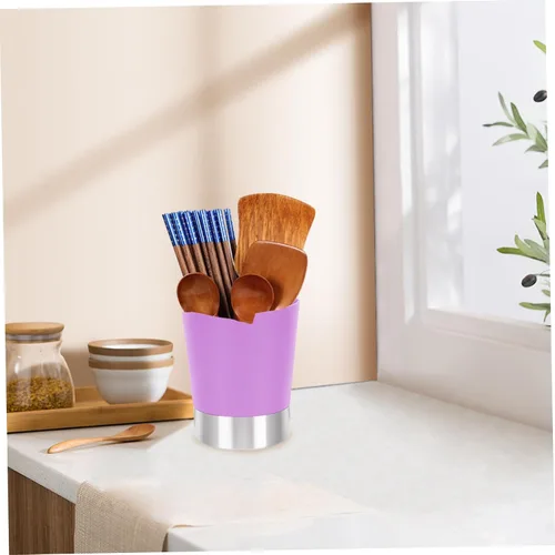 Miniatura 9 de Healeved Cubo de paja de tres compartimentos Soporte multifunción Estuche de almacenamiento de pajitas Cucharas Cubo de almacenamiento para el hogar