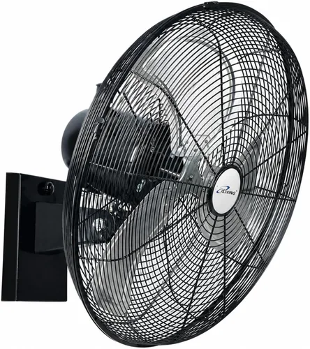 iLiving Ventilador de pared oscilante de alta velocidad para exteriores de 18 pulgadas con motor resistente a la intemperie de 4150 CFM, ajuste de