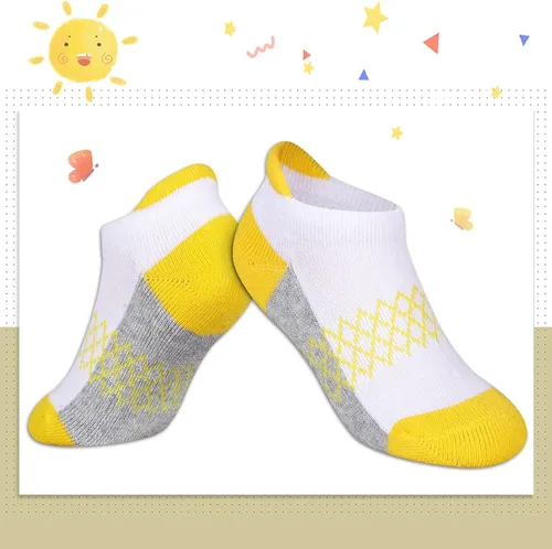Miniatura 5 de Calcetines para niñas paquete de 6 calcetines atléticos al tobillo para niños suela acolchada calcetines casuales de corte bajo para niños pequeños