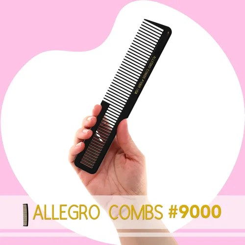 Miniatura 6 de Allegro Combs 9000 Clipper corte mezcla desvanecimiento Peines 6 Pk. (negro)