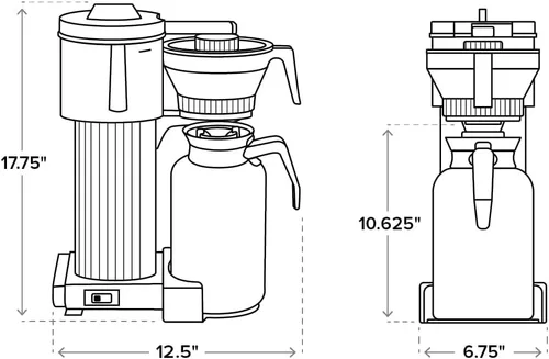 Miniatura 5 de Technivorm Moccamaster 39340 CDT Grand Cafetera, 60 onzas, color plateado