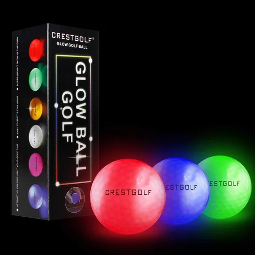 Miniatura 2 de Crestgolf Glow in The Dark Golf Balls with Glow Tees, Super Bright Light Up LED Balls with 12-Minute Reset Timer, Fun Gift for Men and Women