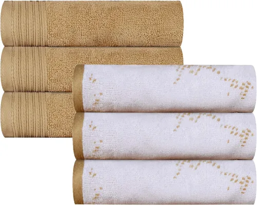 Miniatura 58 de SUPERIOR Juego de 6 toallas de algodón surtido de 6 piezas, incluye 2 toallas de baño, 2 manos, 2 toallas faciales, suaves, absorbentes, accesorios