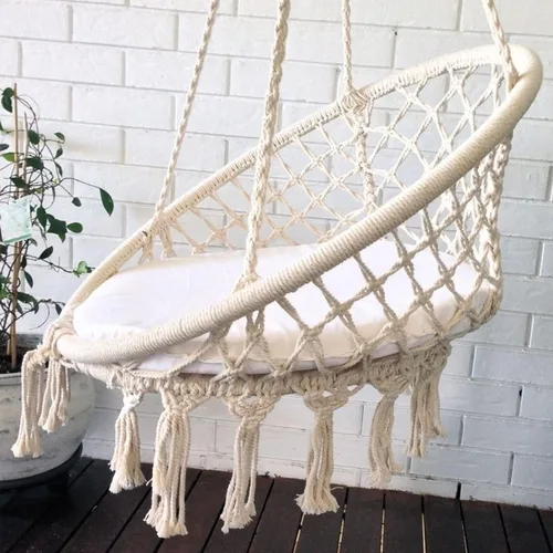 Miniatura 7 de joycraft Cuerda de macramé, cuerda de algodón color off white, 6 mm x 32 yardas de cuerda de algodón natural color blanco, cuerda de algodón