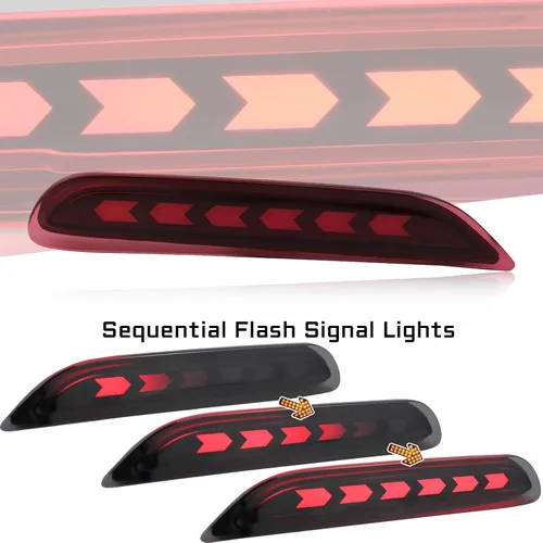Miniatura 2 de Reflector trasero LED de lente roja, parachoques antiniebla, compatible con Nissan Altima Rogue Pathfinder Leaf Infiniti Q50 QX60 QX80 QX30