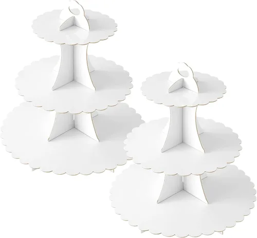 Miniatura 37 de Soleebee Soporte para Cupcakes de 3 Niveles, Torre de Cupcakes de Cartón, Torre de Soporte para Pasteles de Postre para Decoración de Cumpleaños
