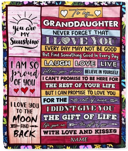 Miniatura 24 de Manta personalizada de baloncesto con texto en inglés "To My Granddaughter from Grandma Grandpa Stay Strong Be Confident Believe in Yourself", manta